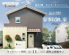 モニター特典&補助金で300万円おトクに建てる家事収納の家のメイン画像