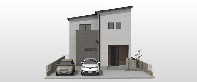 《松山市古三津》③号地『ふたり並べる洗面台とファミリーカウンターのあるいえ』のメイン画像