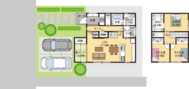 【7月6日・7日開催】舞鶴市公文名にて建売住宅完成販売会の間取り画像