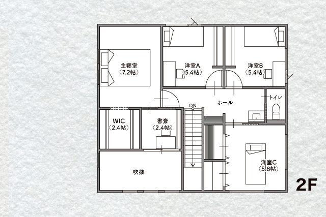 久留米市津福本町 3/8・9 完成見学会の間取り画像