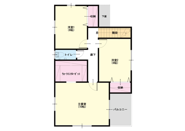 【ご来場キャンペーン実施中！】岡山市中区円山　ゆったり空間、明るく爽やかな家の間取り画像