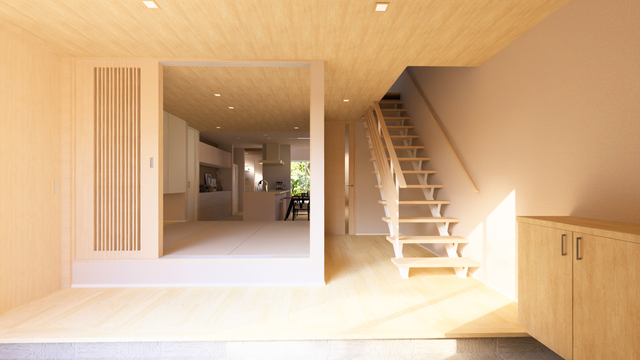 〈福山市神辺町〉「ジャパンディ×スキップフロア」のお家 のメイン画像