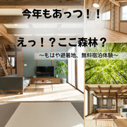 今年もあっつ！！　えっ！？ここ森林？～もはや避暑地、無料宿泊体験～のメイン画像