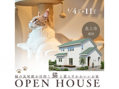 爽やかグリーンの三角屋根×猫と暮らすかわいいお家｜北上市成田のメイン画像