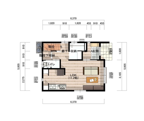 【建築中】シングルハウス上福岡町の間取り画像