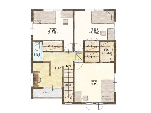 【塩釜市南錦町】4LDK 35坪！20代前半で建てた住まいの見学会🏠の間取り画像