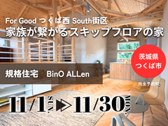 【茨城県つくば市】家族が繋がるスキップフロアの家。BinO ALLenモデルハウスのメイン画像