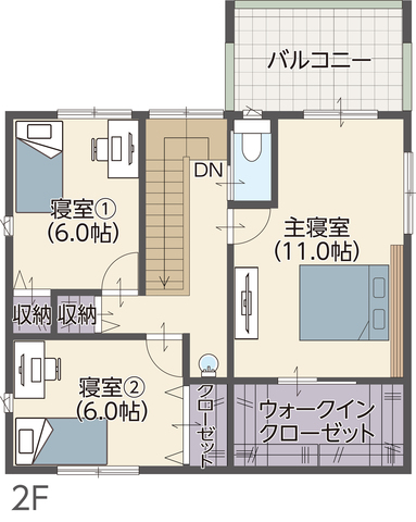 お客様宅訪問会　美作市T様宅の間取り画像