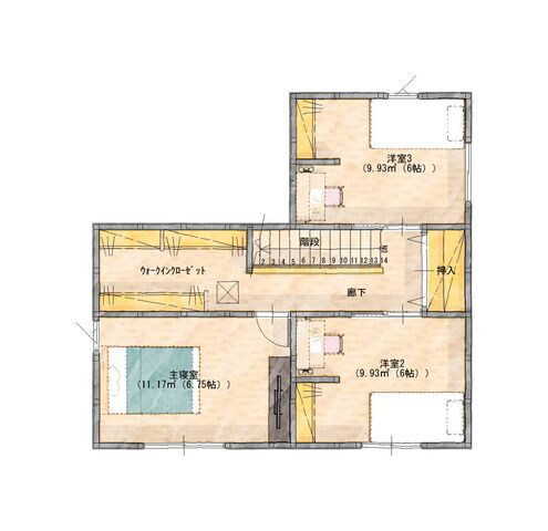 【中区倉田】２日間限定！完成見学会開催の間取り画像