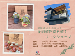 多肉植物寄せ植えワークショップのメイン画像