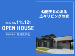 【新潟市｜完成見学】光あふれる勾配天井リビングの家のメイン画像