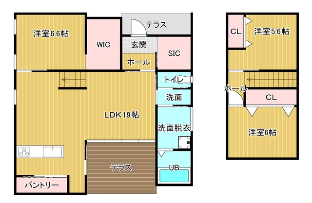 築5年篠隈中古住宅見学会＆販売会の間取り画像