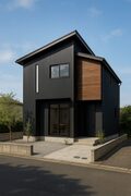 めちゃカッコいい漆黒の家の【見学会】　明石市松が丘のメイン画像