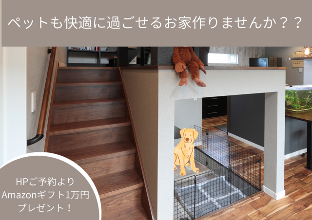 【9月】ペットも快適に過ごせるお家建てませんか？★Amazonギフト１万円贈呈★のメイン画像