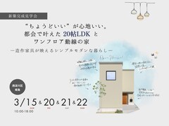 〈新築完成見学会〉都会で叶えた"20帖LDK"とワンフロア動線の家のメイン画像