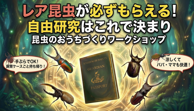 【7/26郡山・20組限定】自由研究に！レア昆虫のペアがもらえる昆虫のおうちづくりワークショップのメイン画像
