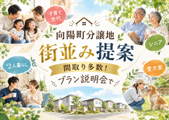 【向陽町分譲地、街並み提案】間取り多数！プラン説明会のメイン画像