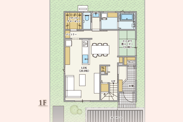 鳥取市桜谷 1/24・25 実例完成見学会の間取り画像