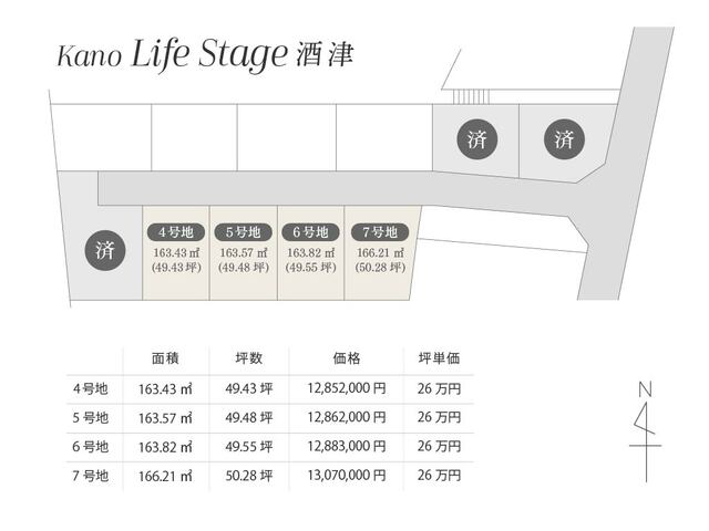 【倉敷市酒津】Kano Life Stage 倉敷酒津 新規分譲地のメイン画像