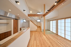 回遊動線の和モダンな家［お客様の家 完成見学会］岡山市北区富原のメイン画像