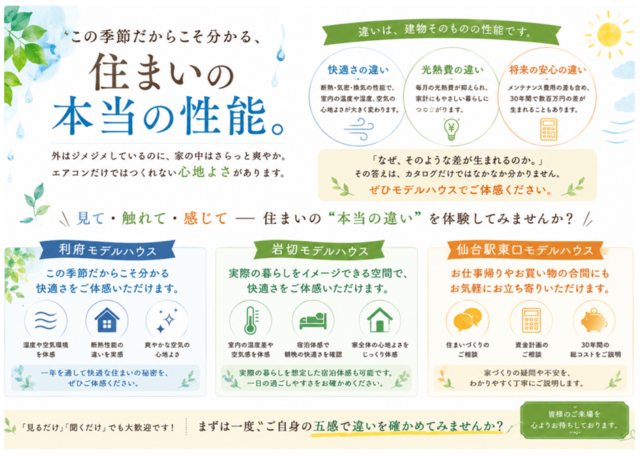 本当にお得の家は、住んでわかる。家づくり30年総コスト相談会のメイン画像