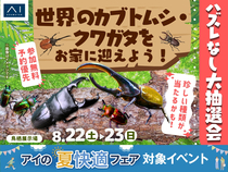 鳥栖展示場　世界のカブトムシ・クワガタをお家に迎えよう！ハズレなし大抽選会のメイン画像