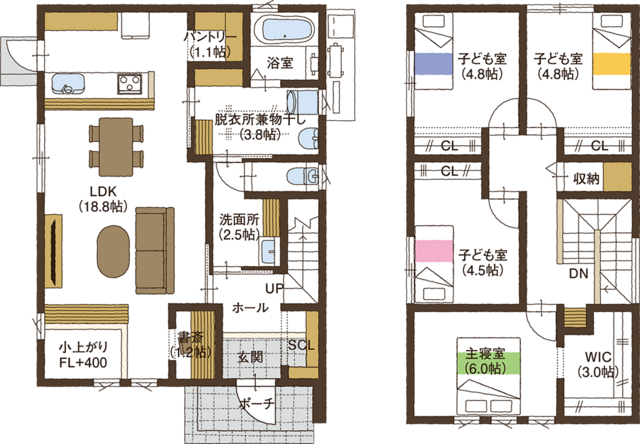 【8月24日・25日開催】小浜市青井にて完成見学会の間取り画像