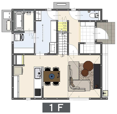 『間取り相談会』in宮下モデルハウス！ご予約の方にはもれなくモデルハウス宿泊体験チケットプレゼント★の間取り画像