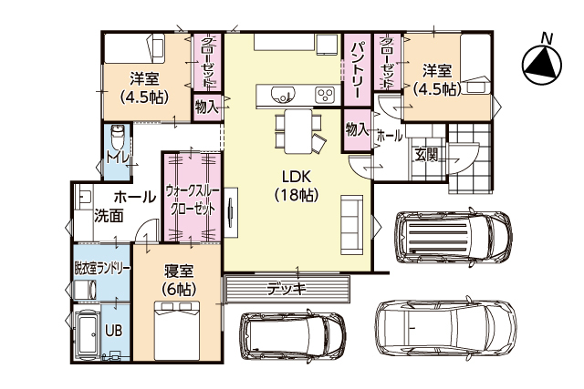 【1棟限定】大村市今富町 平屋3LDK 2,980万円コミコミ｜福重小校区の間取り画像