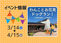 【イベント】わんことお花見ドッグラン！平屋の暮らし体験のメイン画像