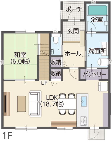 お客様宅訪問会　美作市T様宅の間取り画像