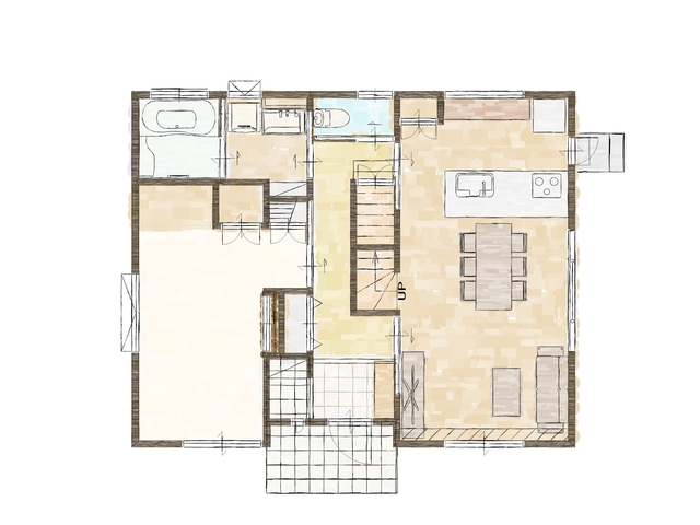 【塩釜市袖野田町】住まいの見学会 開催の間取り画像
