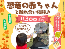 アイパーク徳島（複合型住宅展示場）　恐竜触れ合い体験🦕トリケラトプスの赤ちゃんにミルクをあげよう！のメイン画像
