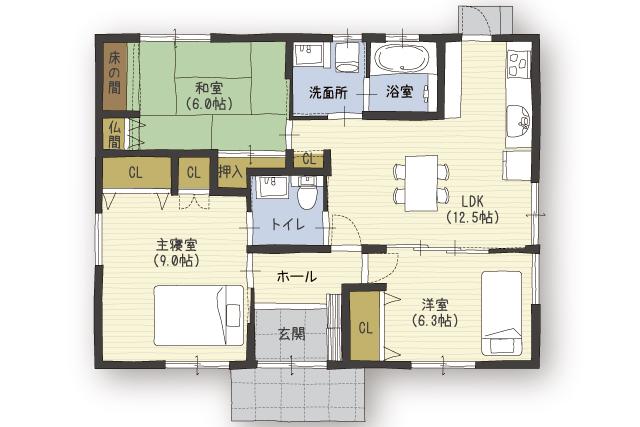 小豆郡 土庄町 淵崎甲 7/27・28 実例完成見学会の間取り画像