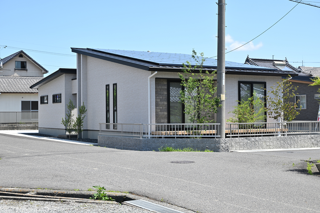 【津山市小原】中庭のある平屋　個室とLDKを分けプライバシーに配慮した間取り