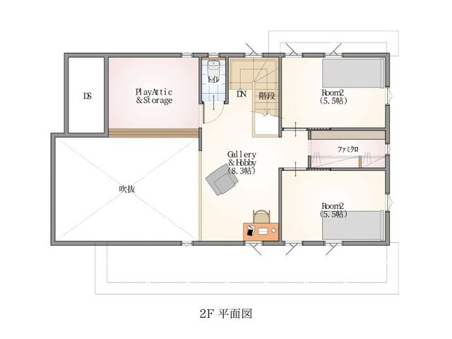 【見学予約受付中】アーリーアメリカンモデルハウス@ザ・パームテラス息栖の間取り画像
