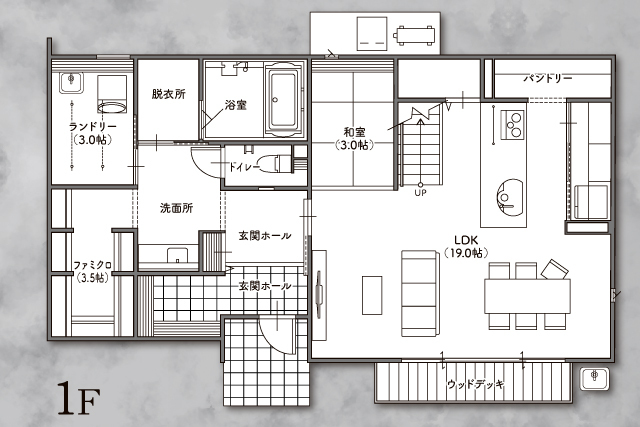 三井郡大刀洗町山隈 11/16・17【ご予約優先】 11/18～24【WEB予約制】 実例完成見学会の間取り画像