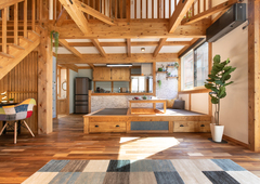 【木の家に住みたい方へ！】吹抜けリビングが繋ぐ、3世代同居の木の家のメイン画像