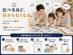 比べるほど、分からなくなる。 ハウスメーカー選びで迷ったら。のメイン画像