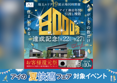 熊谷展示場　引渡し8000棟達成！お客様還元祭のメイン画像