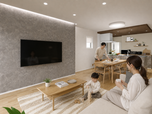 上質なデザインと、家族のぬくもりが調和するLDK。