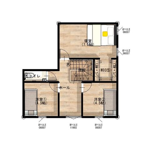 コンパクトの中に4LDK　収納も充実なシンプルハウスin長崎市曙町の間取り画像