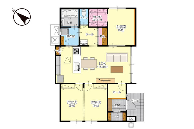 【宇土市入地・ニュータウン内】15号地モデルハウス　見学予約フォームの間取り画像