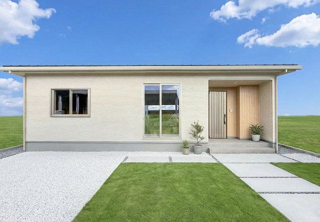 平屋完成見学会　「暮らしの真ん中にLDK」「光熱費＋防災のWメリット」のメイン画像