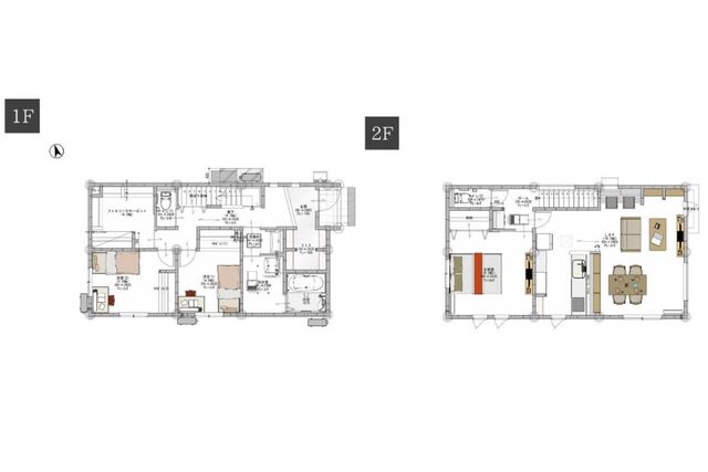 予約制完成見学会｜外壁タイルの建売住宅の間取り画像