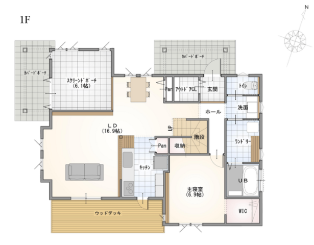 【見学予約受付中】「アメリカンライフ」体感モデルハウス@神栖市知手の間取り画像