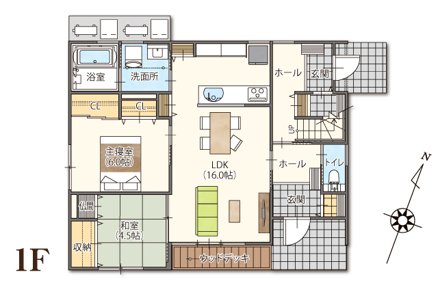 小郡市上西鰺坂 5/31~6/8 二世帯住宅の家 完成見学会の間取り画像