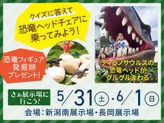 長岡展示場 恐竜ヘッドチェアに乗ってみようのメイン画像