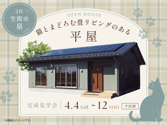 猫とまどろむ畳リビングのある平屋のメイン画像