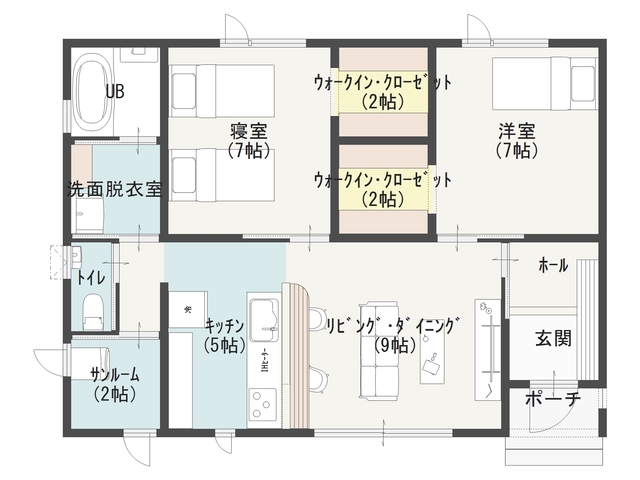 二人暮らしに最適　コンパクトな『ひらや』　商品発表会　in木のひらやの間取り画像